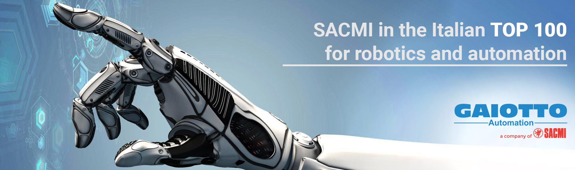 SACMI in the Italian top 100 for robotics and automation