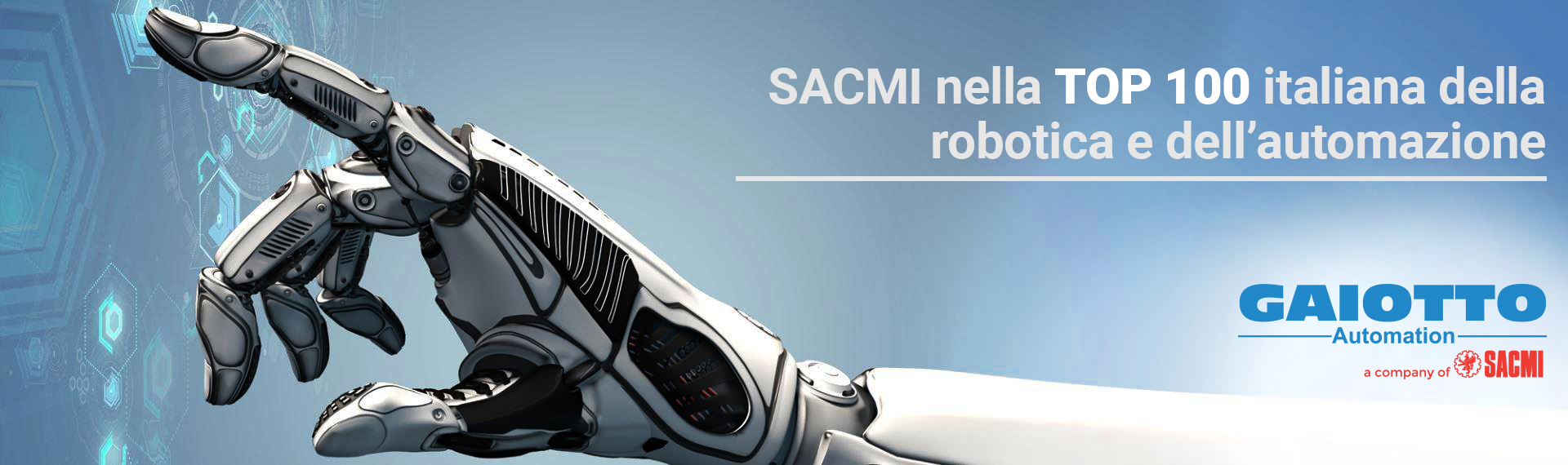 SACMI nella top 100 italiana della robotica e dell’automazione