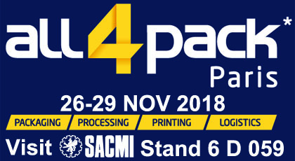Sacmi Beverage 4.0 a All4Pack Paris 2018